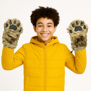 Kids Faux Fur Mittens